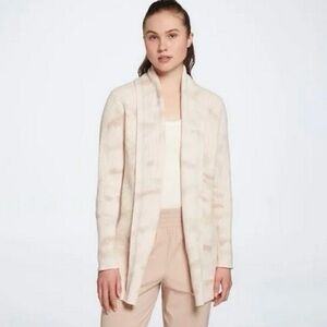 Calia | Tie Dyed Beige Open Front Knit Cardigan Sweater Sz Small